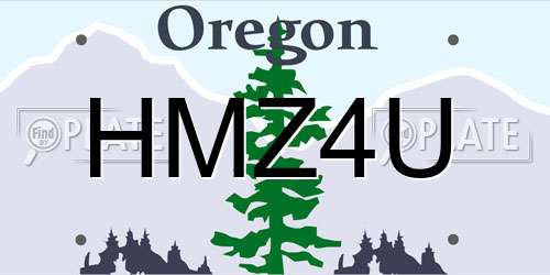 HMZ4U Oregon License Plate