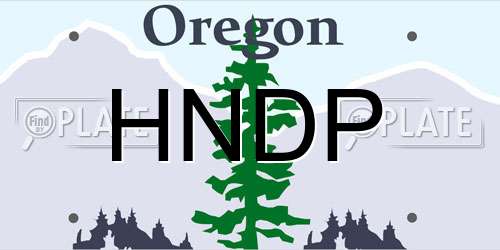 HNDP Oregon License Plate