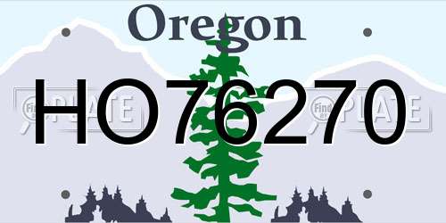 HO76270 Oregon License Plate