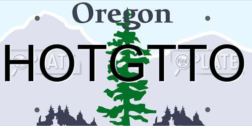 HOTGTTO Oregon License Plate