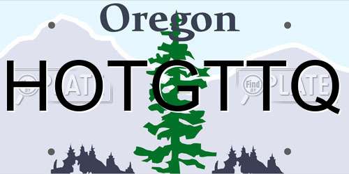 HOTGTTQ Oregon License Plate