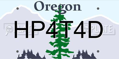 HP4T4D Oregon License Plate