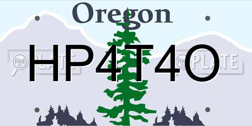 HP4T4O Oregon License Plate