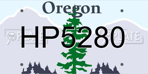 HP5280 Oregon License Plate
