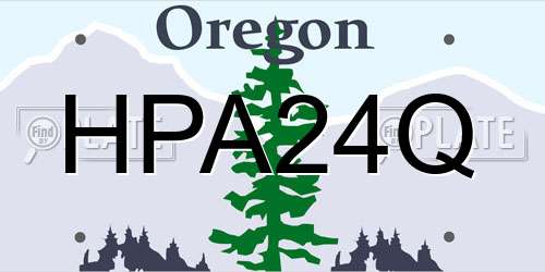HPA24Q Oregon License Plate