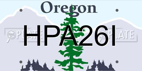 HPA26I Oregon License Plate