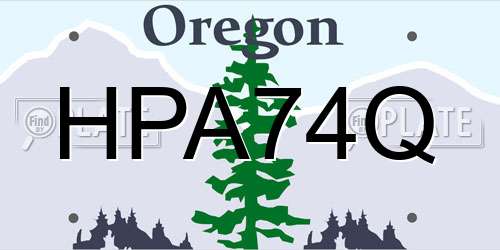 HPA74Q Oregon License Plate