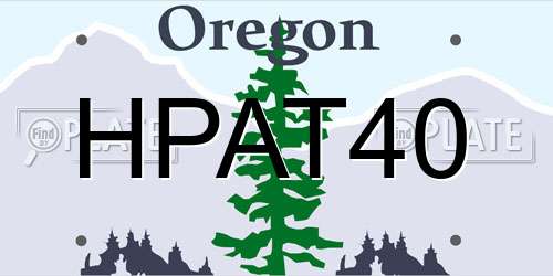 HPAT40 Oregon License Plate