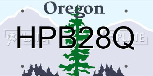 HPB28Q Oregon License Plate