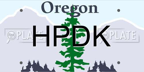 HPDK Oregon License Plate