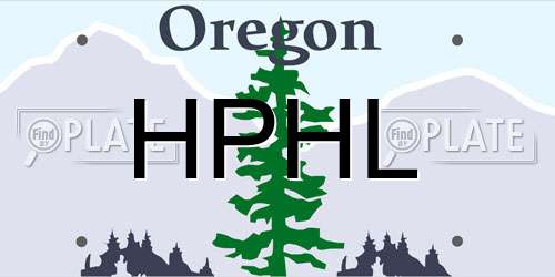 HPHL Oregon License Plate