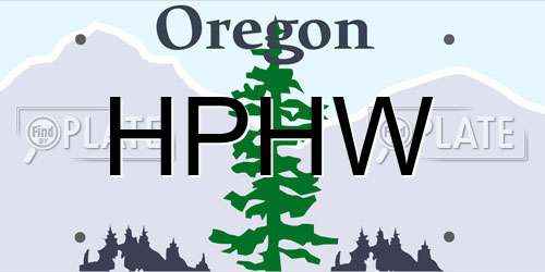 HPHW Oregon License Plate