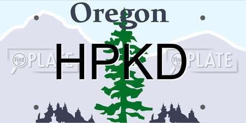 HPKD Oregon License Plate