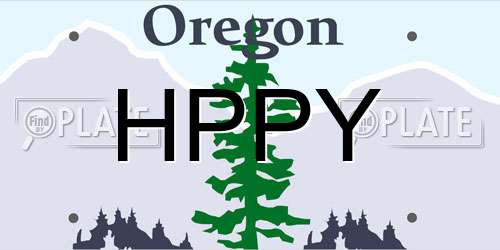 HPPY Oregon License Plate