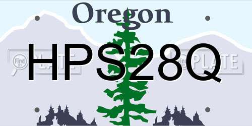 HPS28Q Oregon License Plate