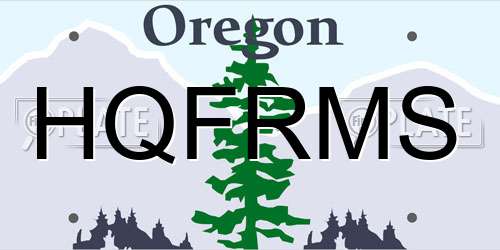 HQFRMS Oregon License Plate