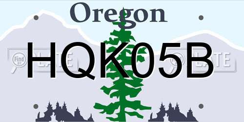 HQK05B Oregon License Plate