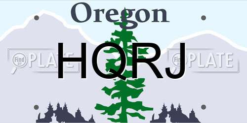 HQRJ Oregon License Plate