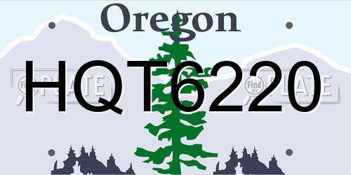 HQT6220 Oregon License Plate