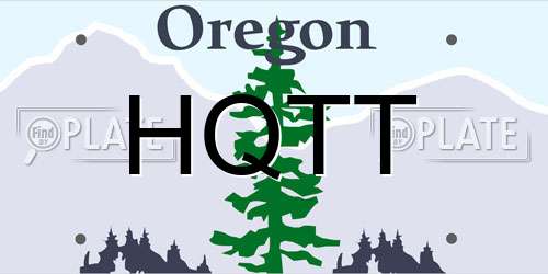 HQTT Oregon License Plate