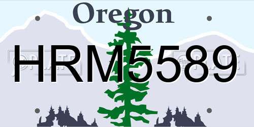 HRM5589 Oregon License Plate