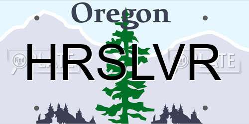 HRSLVR Oregon License Plate