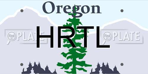 HRTL Oregon License Plate