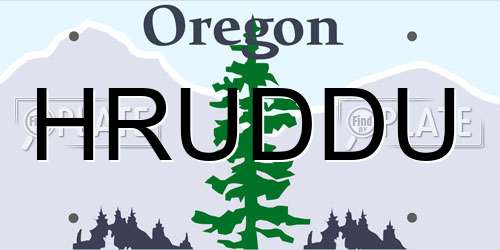 HRUDDU Oregon License Plate