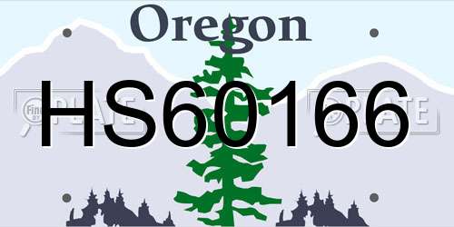 HS60166 Oregon License Plate