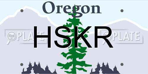 HSKR Oregon License Plate