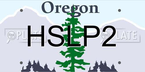 HSLP2 Oregon License Plate