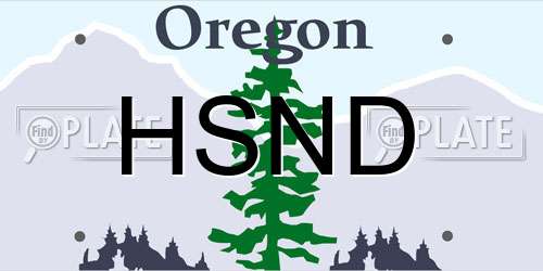 HSND Oregon License Plate