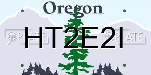 HT2E2I Oregon License Plate