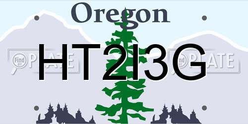 HT2I3G Oregon License Plate