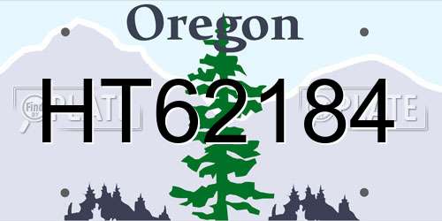 HT62184 Oregon License Plate