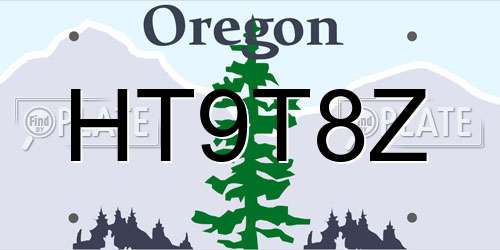 HT9T8Z Oregon License Plate