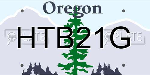 HTB21G Oregon License Plate