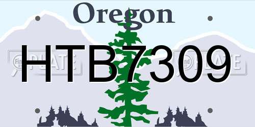HTB7309 Oregon License Plate