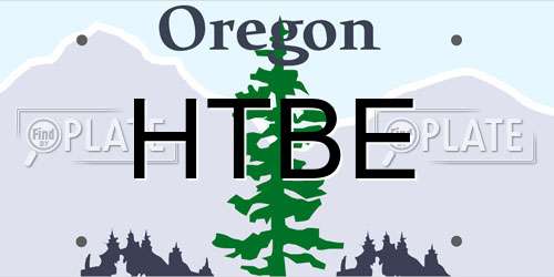 HTBE Oregon License Plate