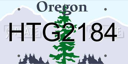 HTG2184 Oregon License Plate