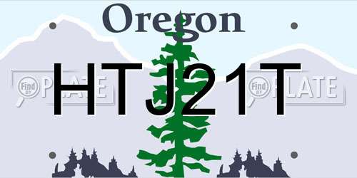 HTJ21T Oregon License Plate