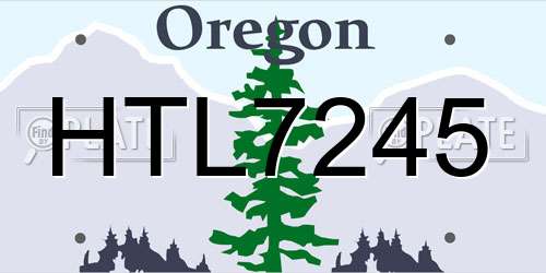HTL7245 Oregon License Plate