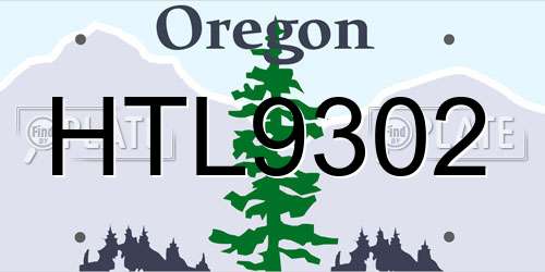 HTL9302 Oregon License Plate