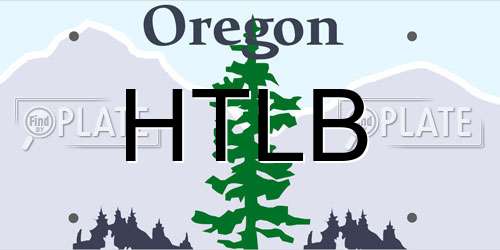 HTLB Oregon License Plate