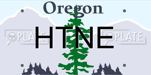 HTNE Oregon License Plate
