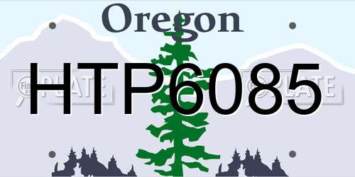 HTP6085 Oregon License Plate