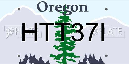 HTT37I Oregon License Plate