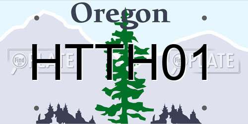 HTTH01 Oregon License Plate
