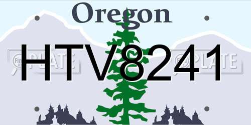 HTV8241 Oregon License Plate