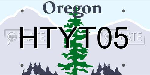 HTYT05 Oregon License Plate